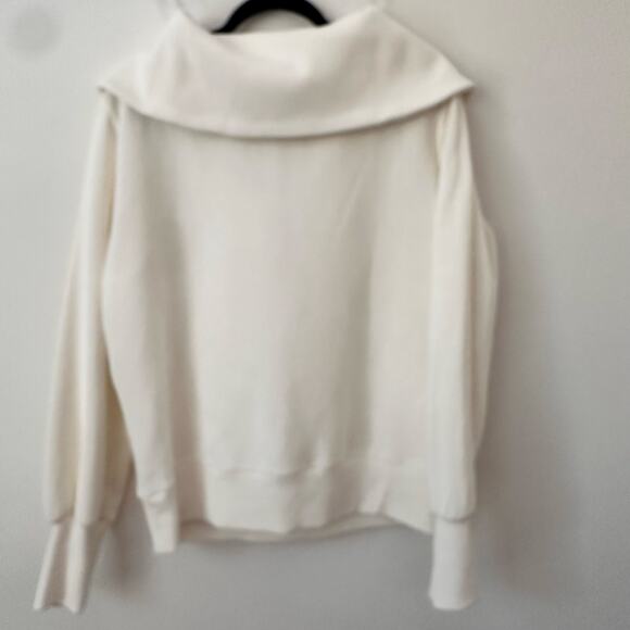 Varley Women's Vine Half Zip in Ottoman (Cream) Funnel Neck with Zipper Small - Picture 2 of 5